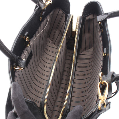 モンテーニュMM モノグラムアンプラント ノワール 2WAY ハンドバッグ レザー ブラック ルイヴィトン バッグ LOUIS VUITTON