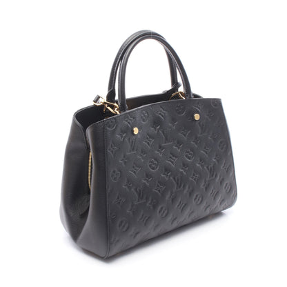 モンテーニュMM モノグラムアンプラント ノワール 2WAY ハンドバッグ レザー ブラック ルイヴィトン バッグ LOUIS VUITTON