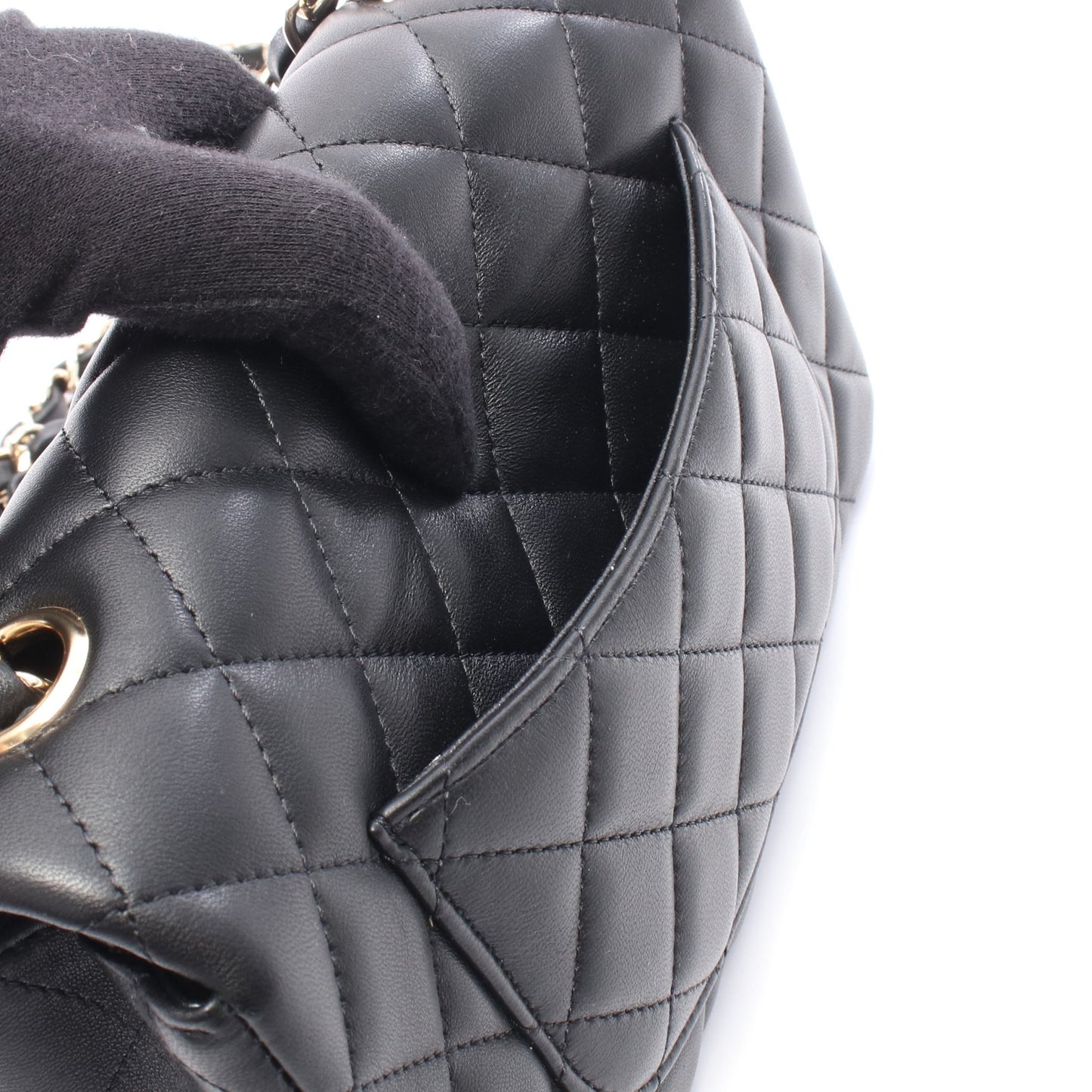ミニマトラッセ20 チェーンショルダーバッグ ラムスキン ブラック ゴールド金具 シャネル バッグ CHANEL