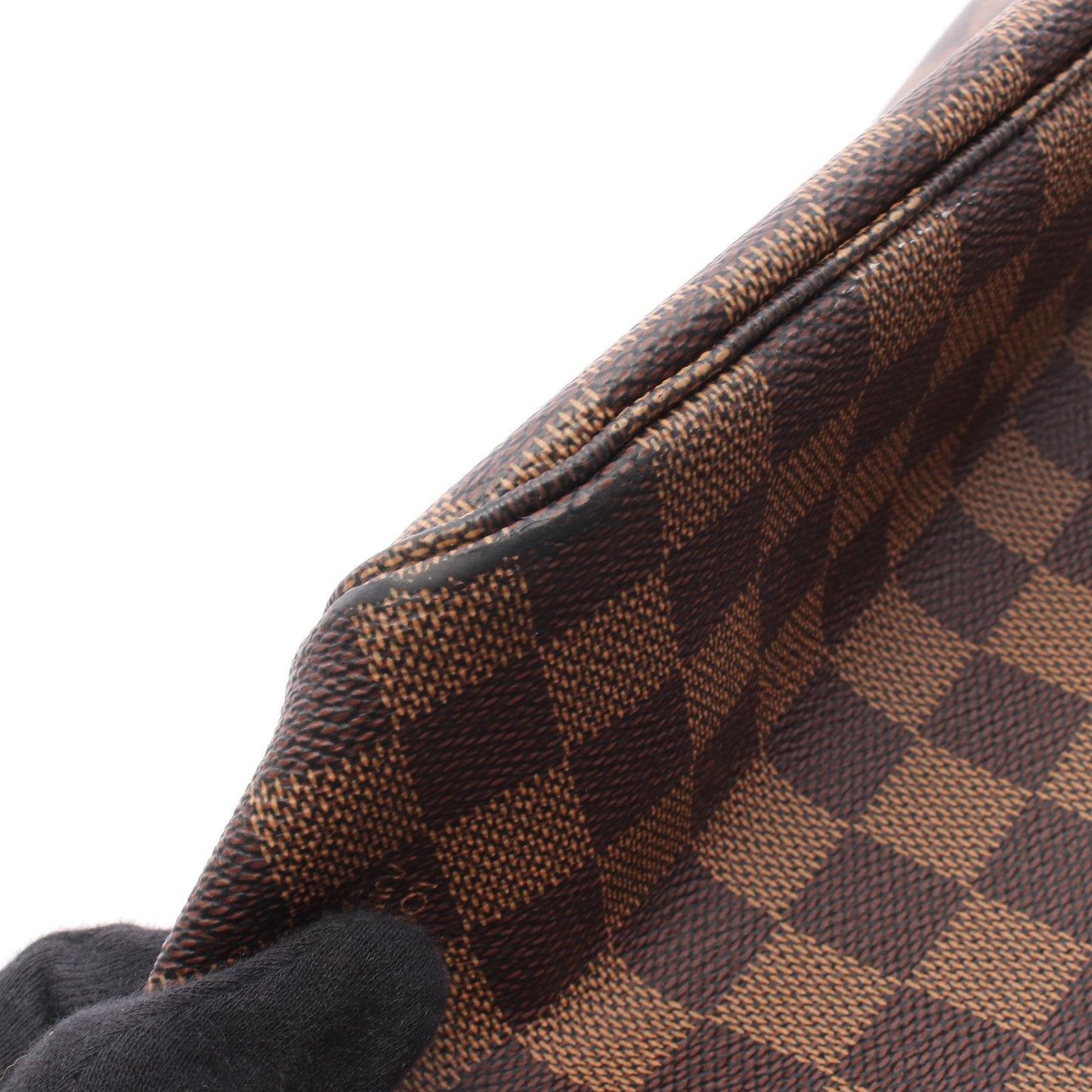 ネヴァーフルMM ダミエエベヌ ショルダーバッグ トートバッグ PVC レザー ブラウン ルイヴィトン バッグ LOUIS VUITTON