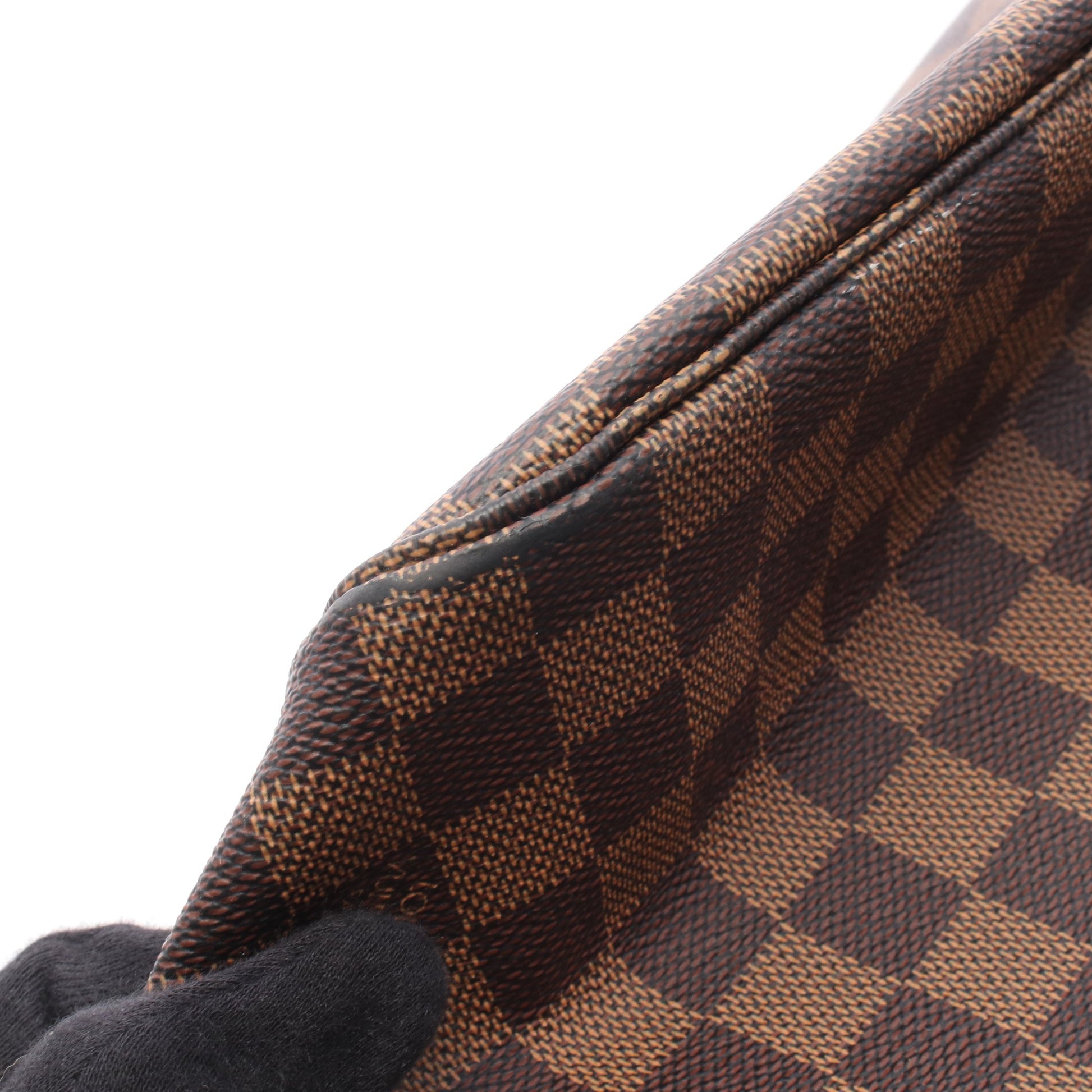 ネヴァーフルMM ダミエエベヌ ショルダーバッグ トートバッグ PVC レザー ブラウン ルイヴィトン バッグ LOUIS VUITTON