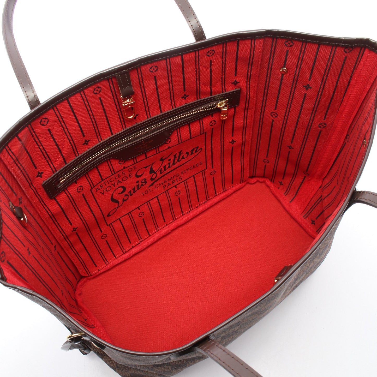 ネヴァーフルMM ダミエエベヌ ショルダーバッグ トートバッグ PVC レザー ブラウン ルイヴィトン バッグ LOUIS VUITTON