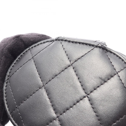 マトラッセ ミニバニティ チェーンショルダーバッグ ラムスキン ブラック ゴールド金具 シャネル バッグ CHANEL