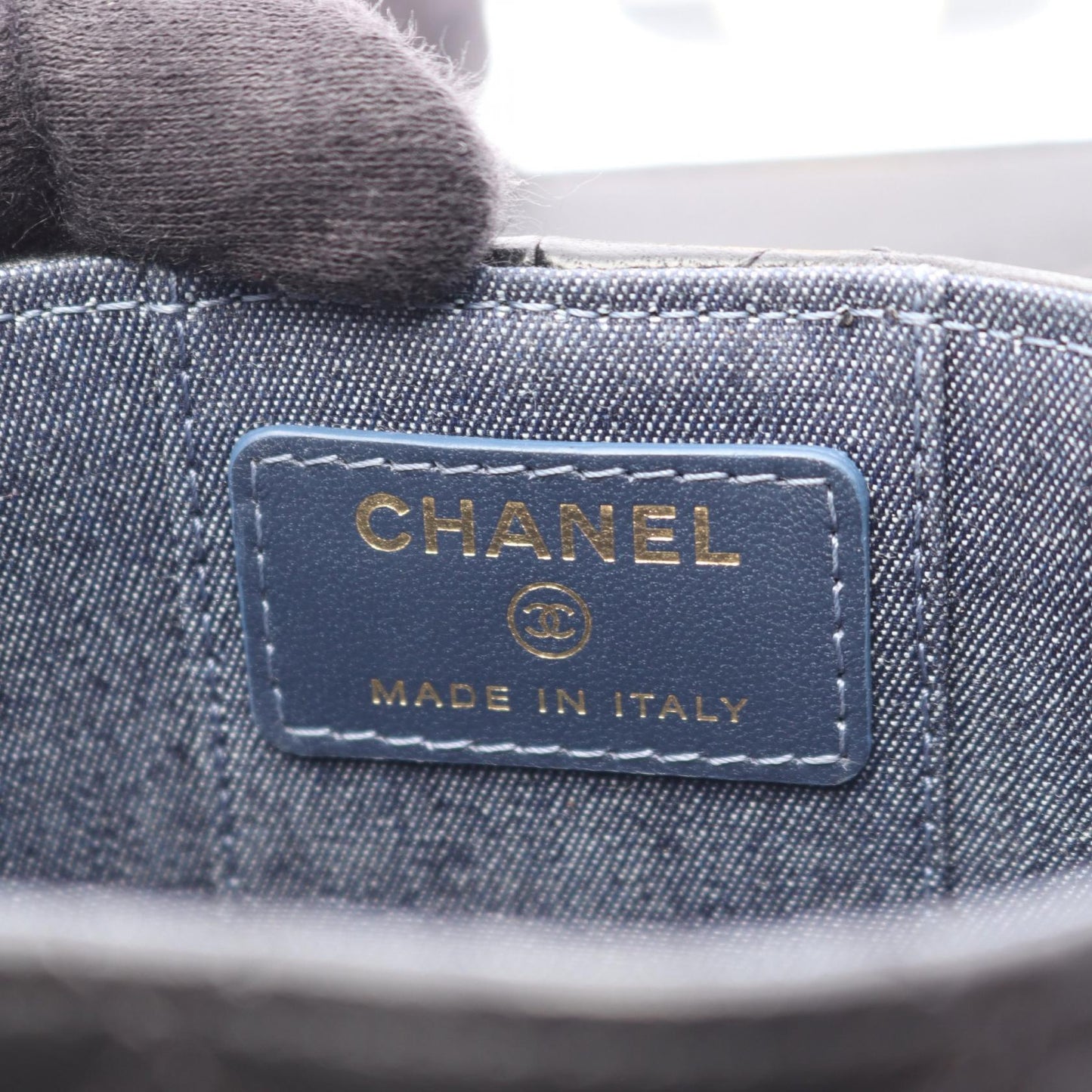 マトラッセ ミニバニティ チェーンショルダーバッグ ラムスキン ブラック ゴールド金具 シャネル バッグ CHANEL