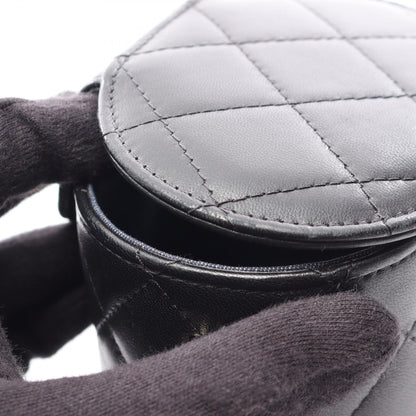 マトラッセ ミニバニティ チェーンショルダーバッグ ラムスキン ブラック ゴールド金具 シャネル バッグ CHANEL