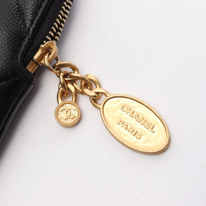 マトラッセ クラッチバッグ キャビアスキン ブラック ゴールド金具 シャネル バッグ CHANEL