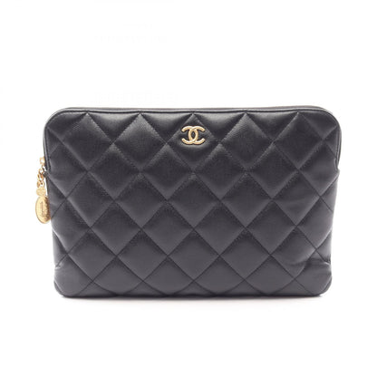 マトラッセ クラッチバッグ キャビアスキン ブラック ゴールド金具 シャネル バッグ CHANEL