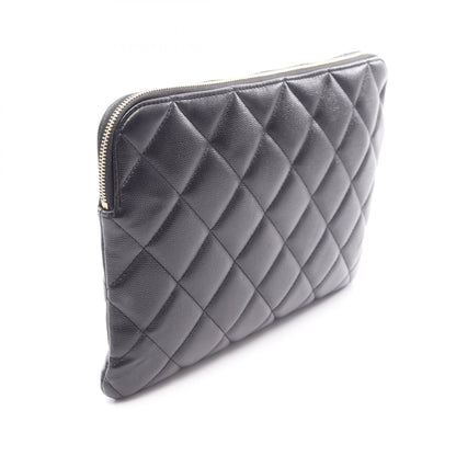 マトラッセ クラッチバッグ キャビアスキン ブラック ゴールド金具 シャネル バッグ CHANEL