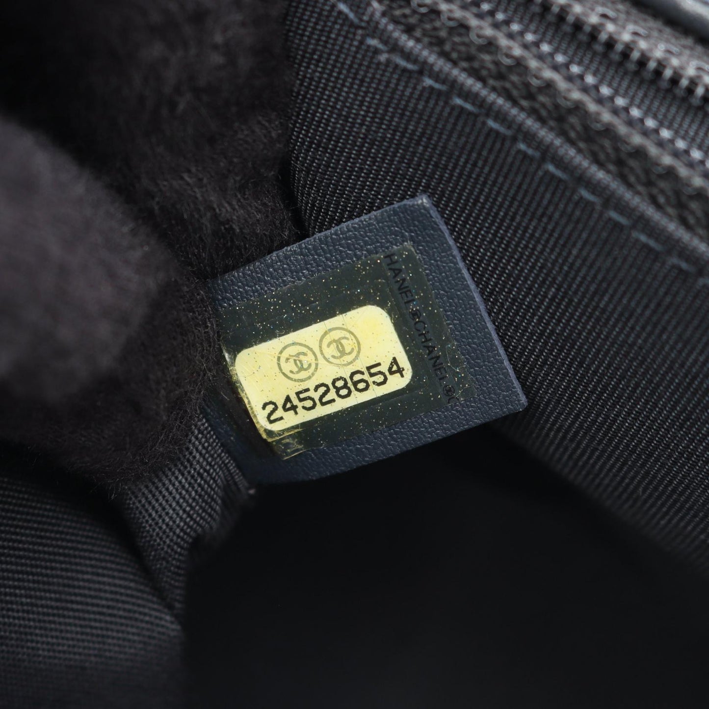 トップハンドル Vステッチ 2WAY チェーンショルダーバッグ ラムスキン ネイビー ゴールド金具 シャネル バッグ CHANEL