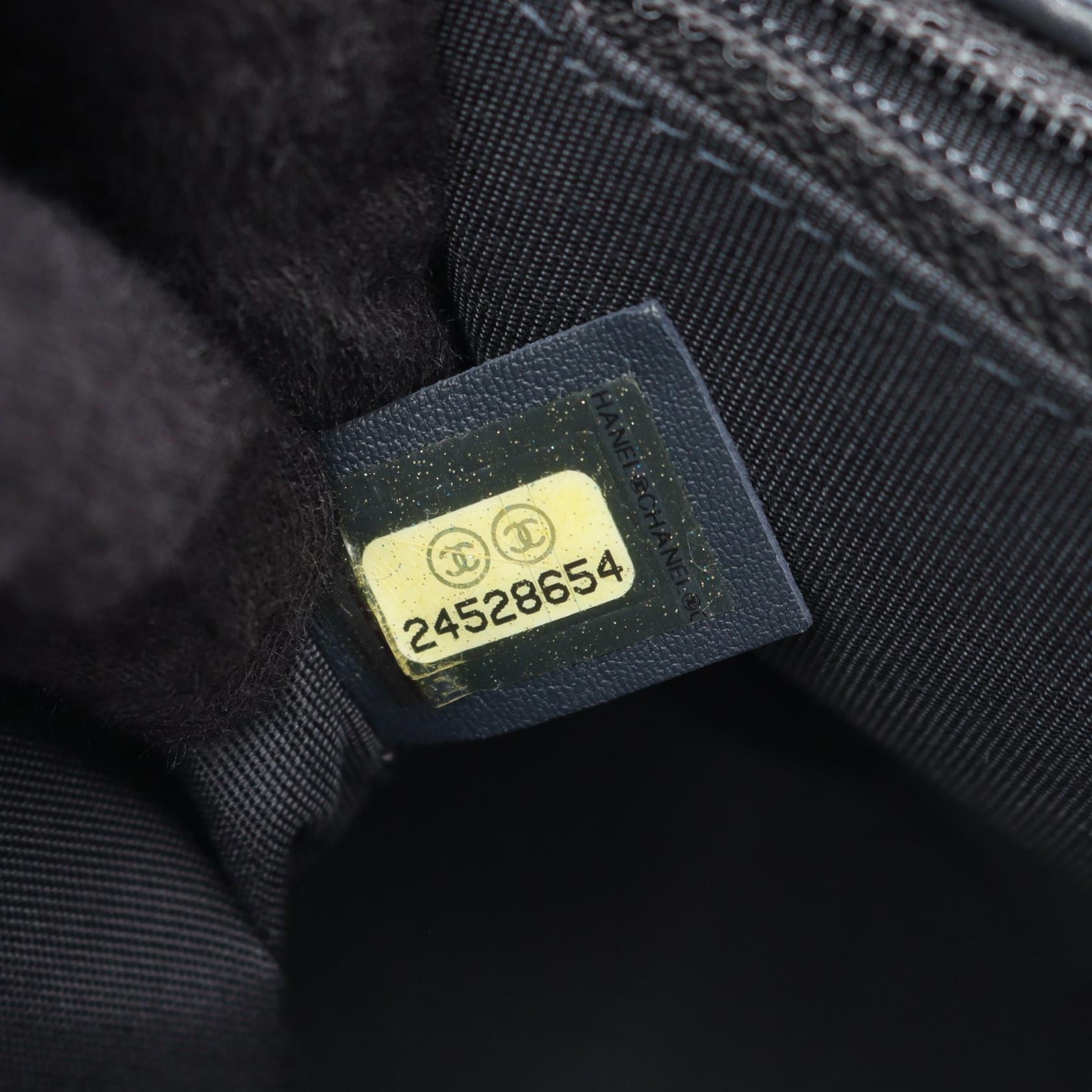 トップハンドル Vステッチ 2WAY チェーンショルダーバッグ ラムスキン ネイビー ゴールド金具 シャネル バッグ CHANEL