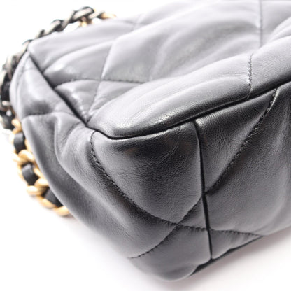 19 ディズヌフ マトラッセ コンビ金具 2WAY チェーンショルダーバッグ ラムスキン ブラック シャネル バッグ CHANEL