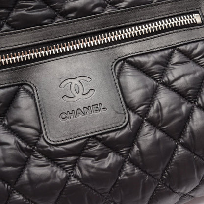 コココクーン バックパック リュックサック ナイロン レザー ブラック シルバー金具 シャネル バッグ CHANEL