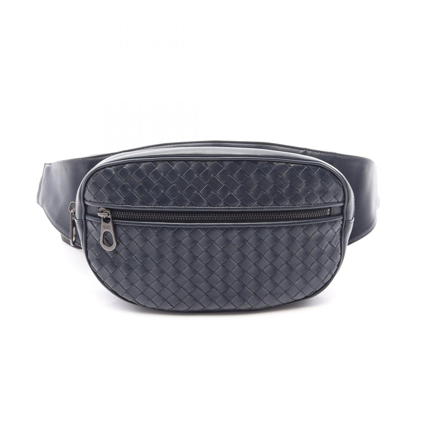 イントレチャート ウエストバッグ レザー ネイビー ボッテガヴェネタ バッグ BOTTEGA VENETA