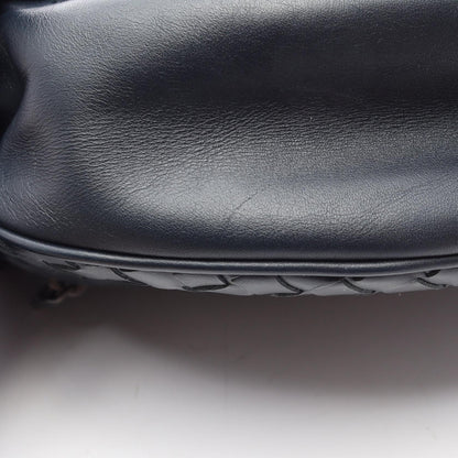 イントレチャート ウエストバッグ レザー ネイビー ボッテガヴェネタ バッグ BOTTEGA VENETA
