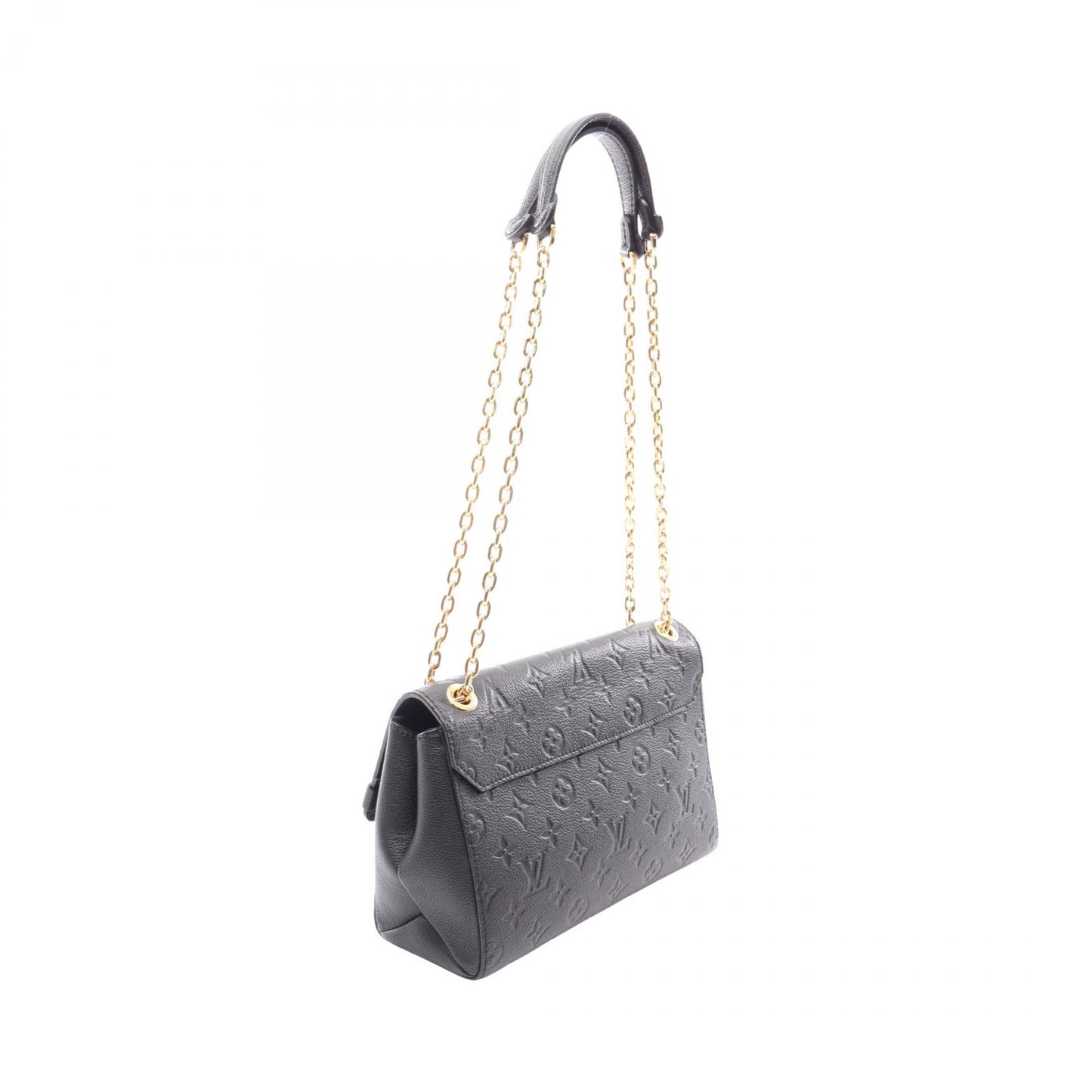 ヴァヴァンPM モノグラムアンプラント ノワール Wチェーンショルダーバッグ レザー ブラック ルイヴィトン バッグ LOUIS VUITTON