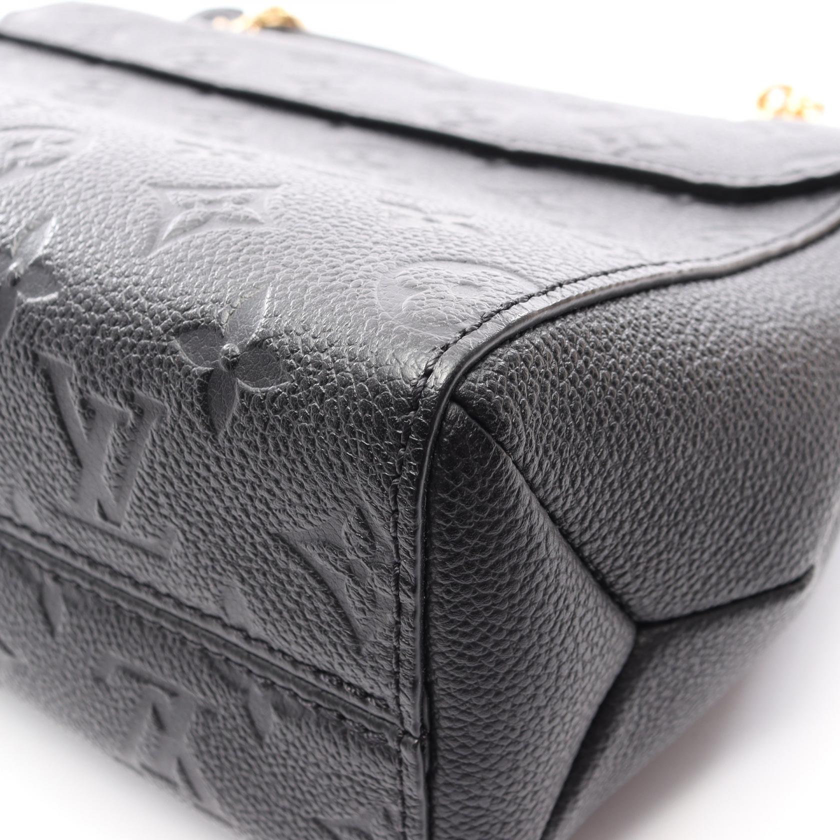 ヴァヴァンPM モノグラムアンプラント ノワール Wチェーンショルダーバッグ レザー ブラック ルイヴィトン バッグ LOUIS VUITTON