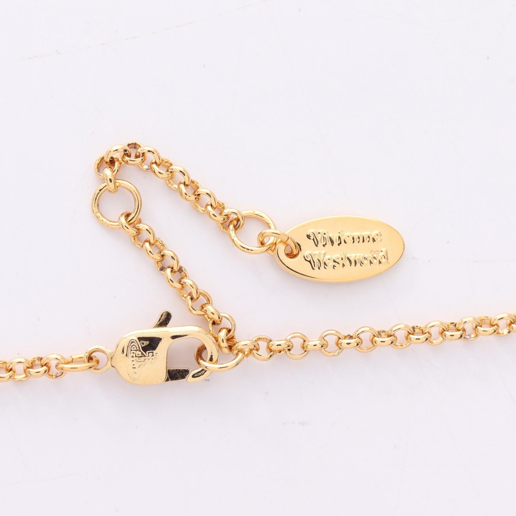 NEW TINY ORB ネックレス GP ラインストーン ゴールド マルチカラー ヴィヴィアンウエストウッド アクセサリー Vivienne Westwood