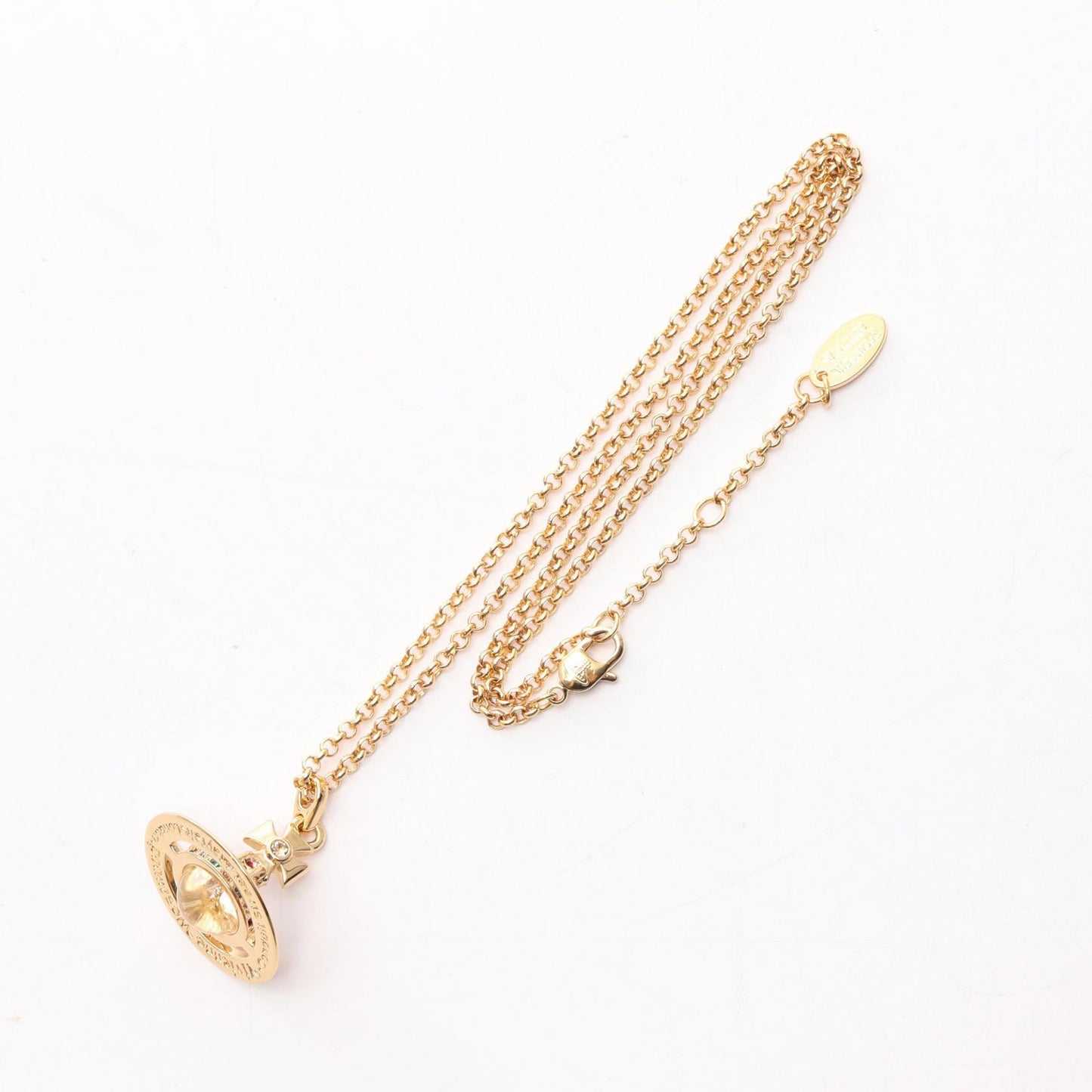 NEW TINY ORB ネックレス GP ラインストーン ゴールド マルチカラー ヴィヴィアンウエストウッド アクセサリー Vivienne Westwood