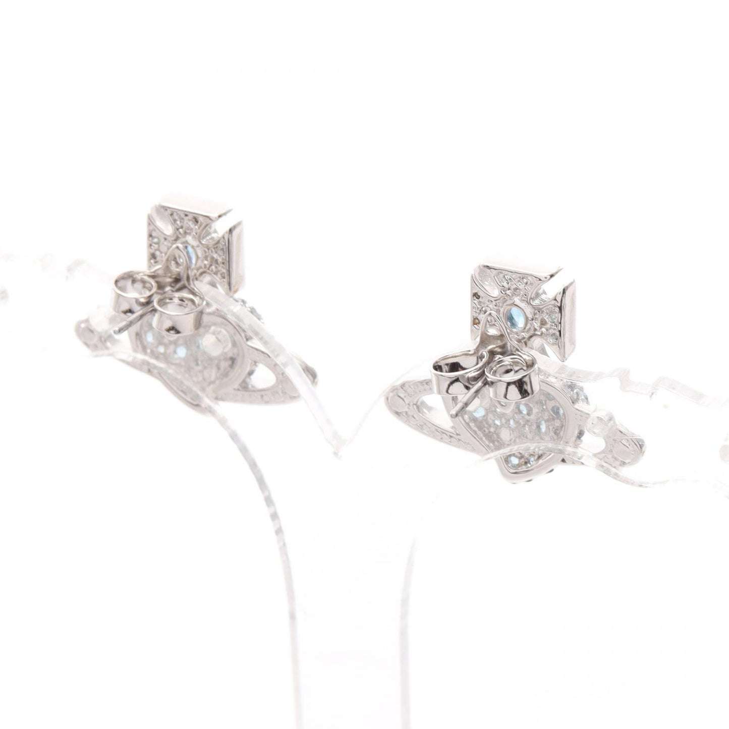 AGNATHA ピアス ラインストーン シルバー ブルー ヴィヴィアンウエストウッド アクセサリー Vivienne Westwood