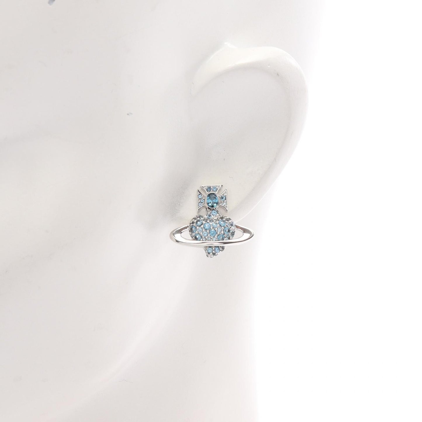 AGNATHA ピアス ラインストーン シルバー ブルー ヴィヴィアンウエストウッド アクセサリー Vivienne Westwood