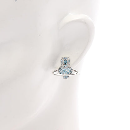 AGNATHA ピアス ラインストーン シルバー ブルー ヴィヴィアンウエストウッド アクセサリー Vivienne Westwood