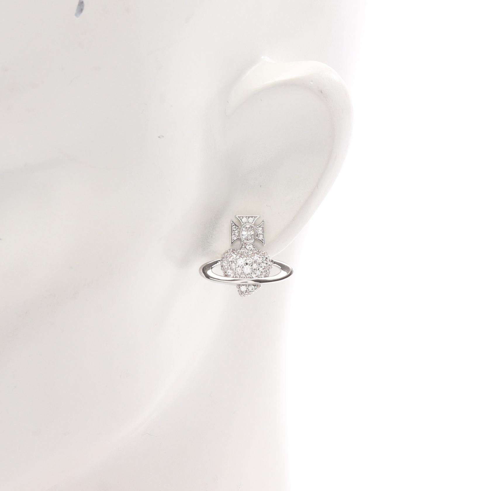 AGNATHA ピアス ラインストーン シルバー クリア ヴィヴィアンウエストウッド アクセサリー Vivienne Westwood