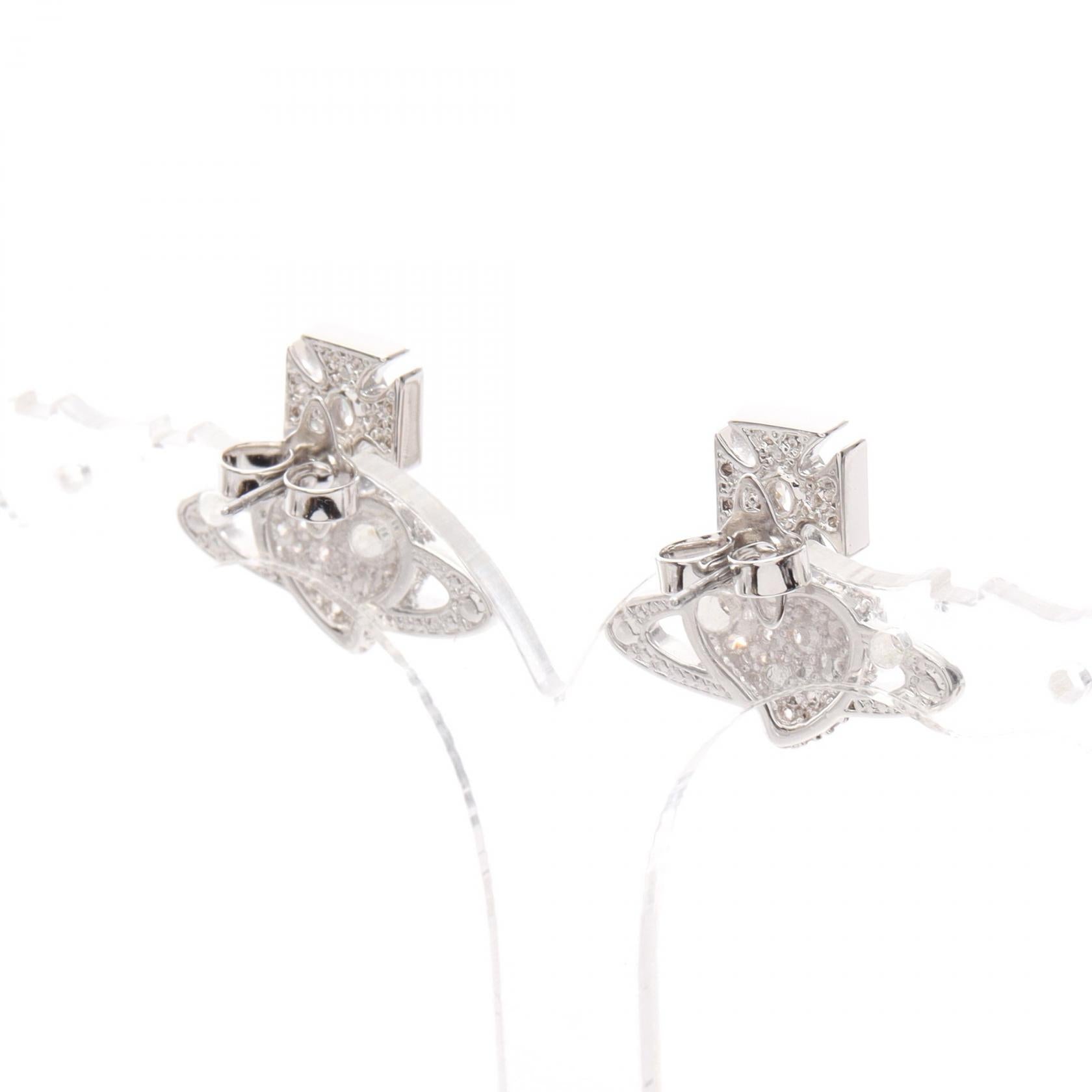 AGNATHA ピアス ラインストーン シルバー クリア ヴィヴィアンウエストウッド アクセサリー Vivienne Westwood