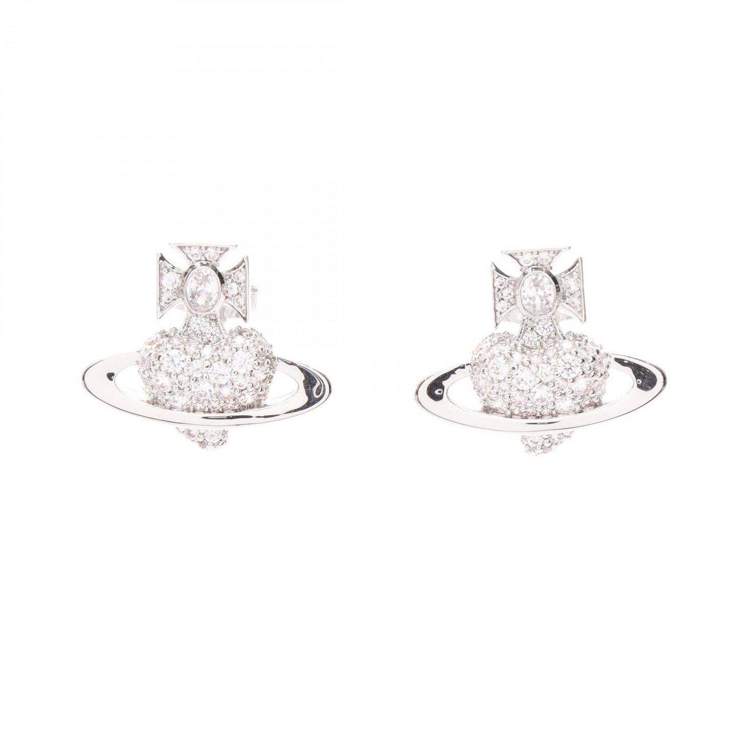 AGNATHA ピアス ラインストーン シルバー クリア ヴィヴィアンウエストウッド アクセサリー Vivienne Westwood