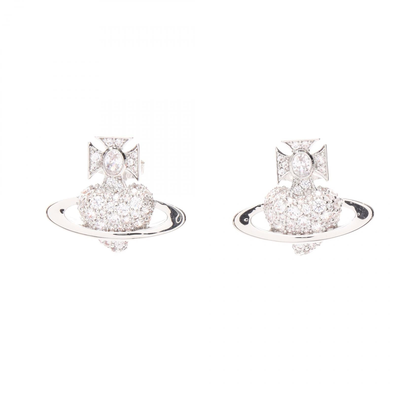 AGNATHA ピアス ラインストーン シルバー クリア ヴィヴィアンウエストウッド アクセサリー Vivienne Westwood