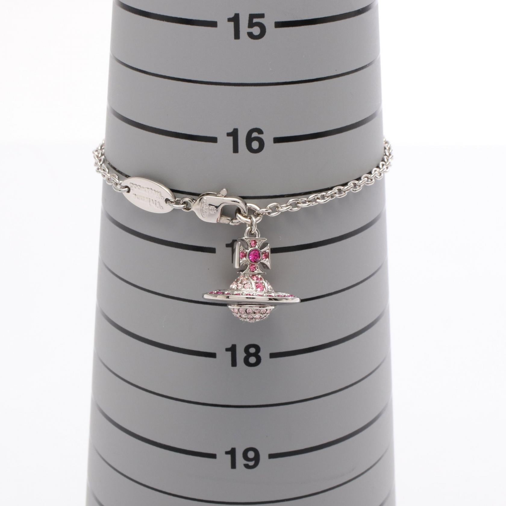 KIKA ORB ブレスレット ラインストーン シルバー ピンク ヴィヴィアンウエストウッド アクセサリー Vivienne Westwood