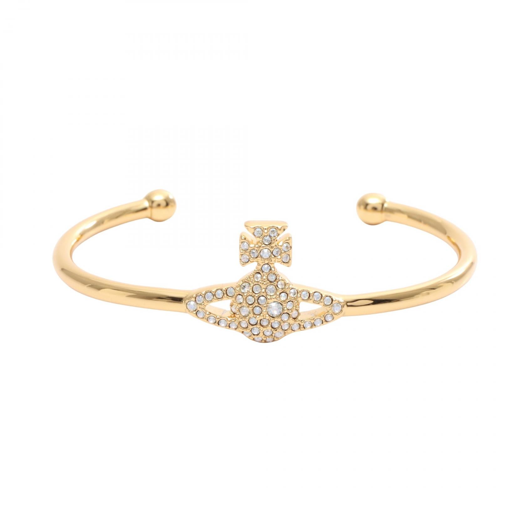 GRACE BAS RELIEF バングル GP ラインストーン ゴールド クリア ヴィヴィアンウエストウッド アクセサリー Vivienne Westwood