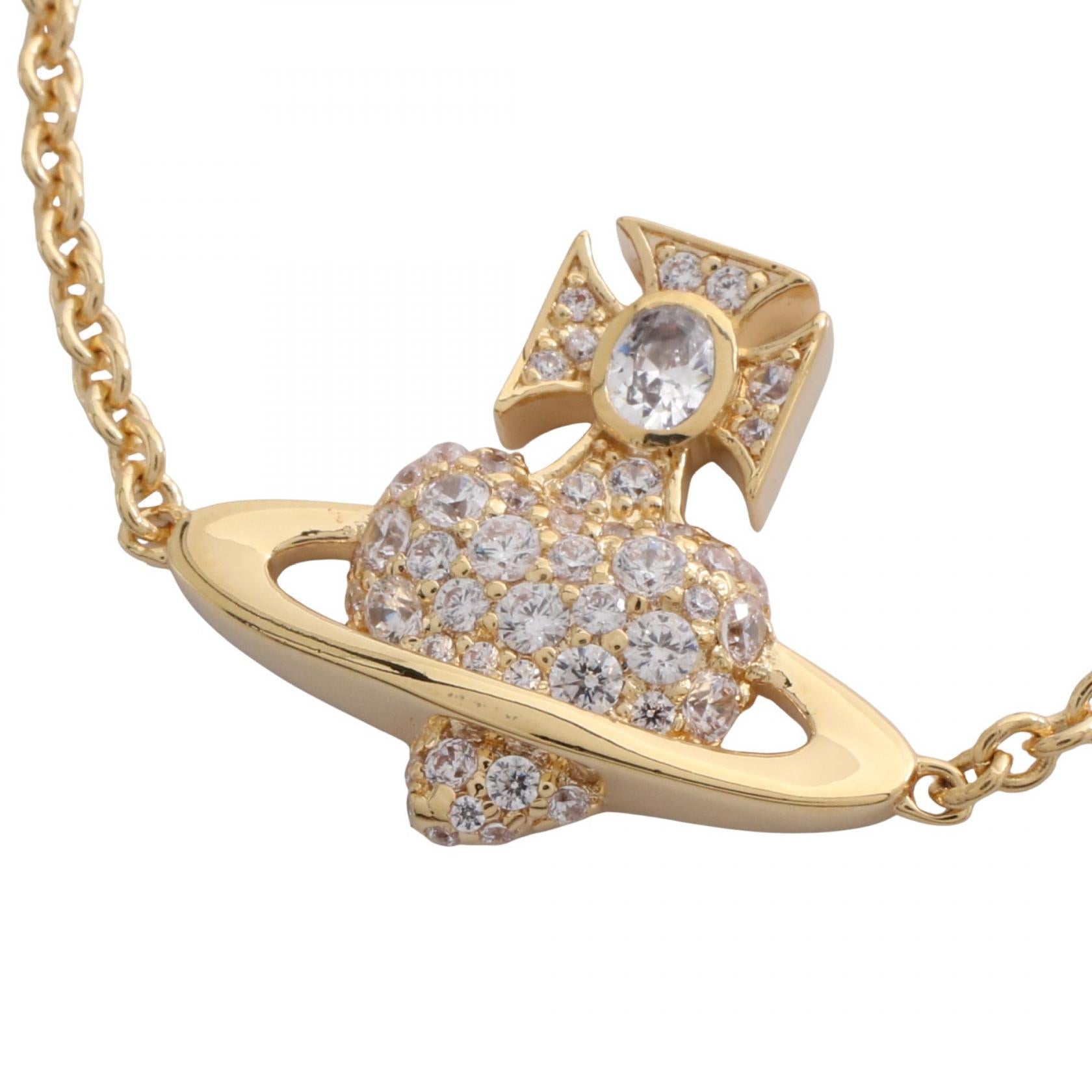 AGNATHA BRACELET ブレスレット GP ラインストーン ゴールド クリア ヴィヴィアンウエストウッド アクセサリー Vivienne Westwood