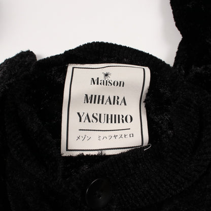 Layered Cropped Knit Cardigan カーディガン レーヨン ナイロン ブラック メゾンミハラヤスヒロ