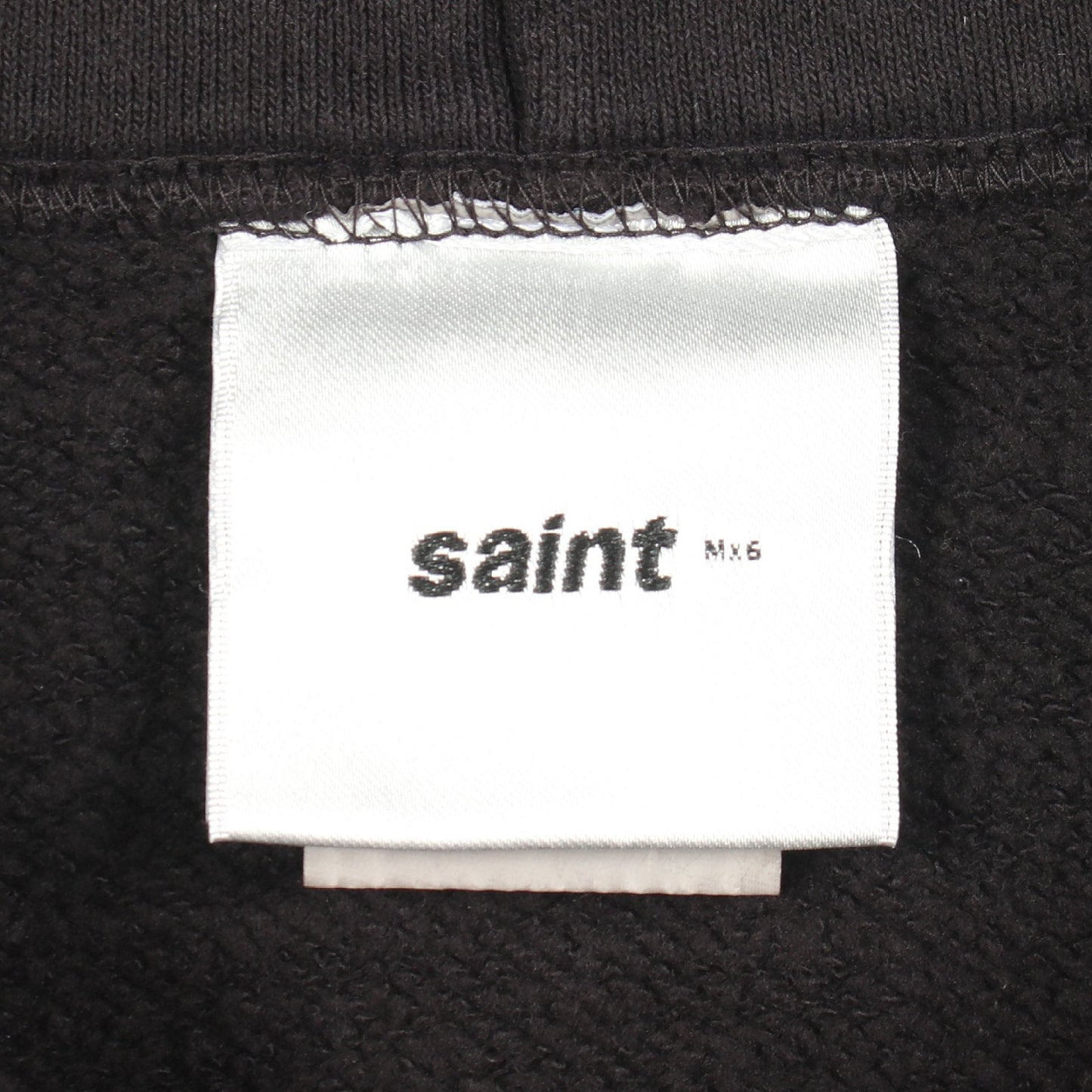 HOODIE RIBON SAINT プルオーバーパーカー コットン ブラック セント マイケル トップス SAINT MICHAEL