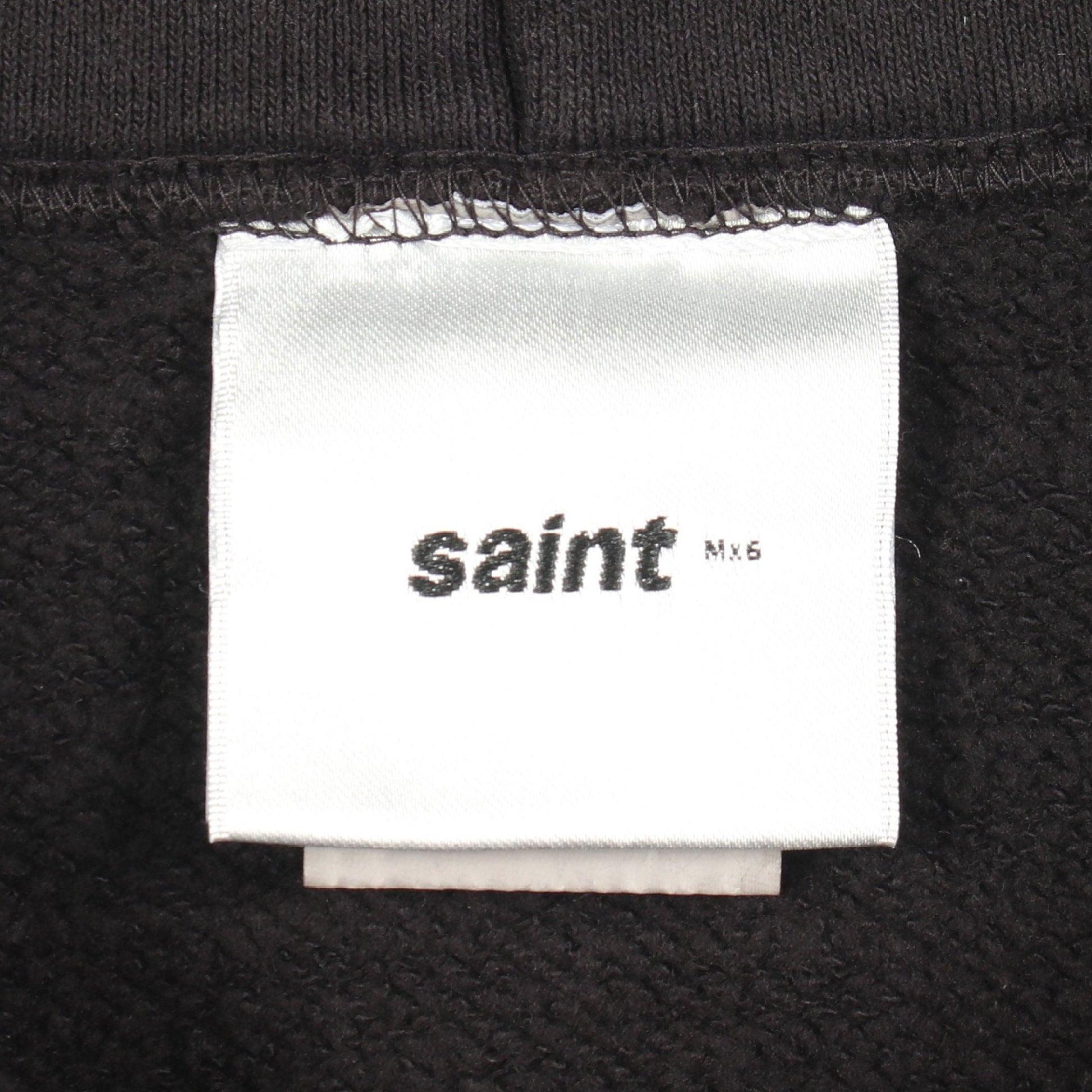 HOODIE RIBON SAINT プルオーバーパーカー コットン ブラック セント マイケル トップス SAINT MICHAEL