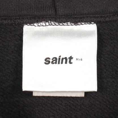 HOODIE RIBON SAINT プルオーバーパーカー コットン ブラック セント マイケル トップス SAINT MICHAEL