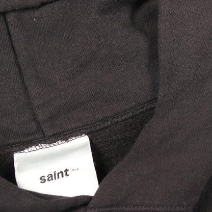 HOODIE RIBON SAINT プルオーバーパーカー コットン ブラック セント マイケル トップス SAINT MICHAEL