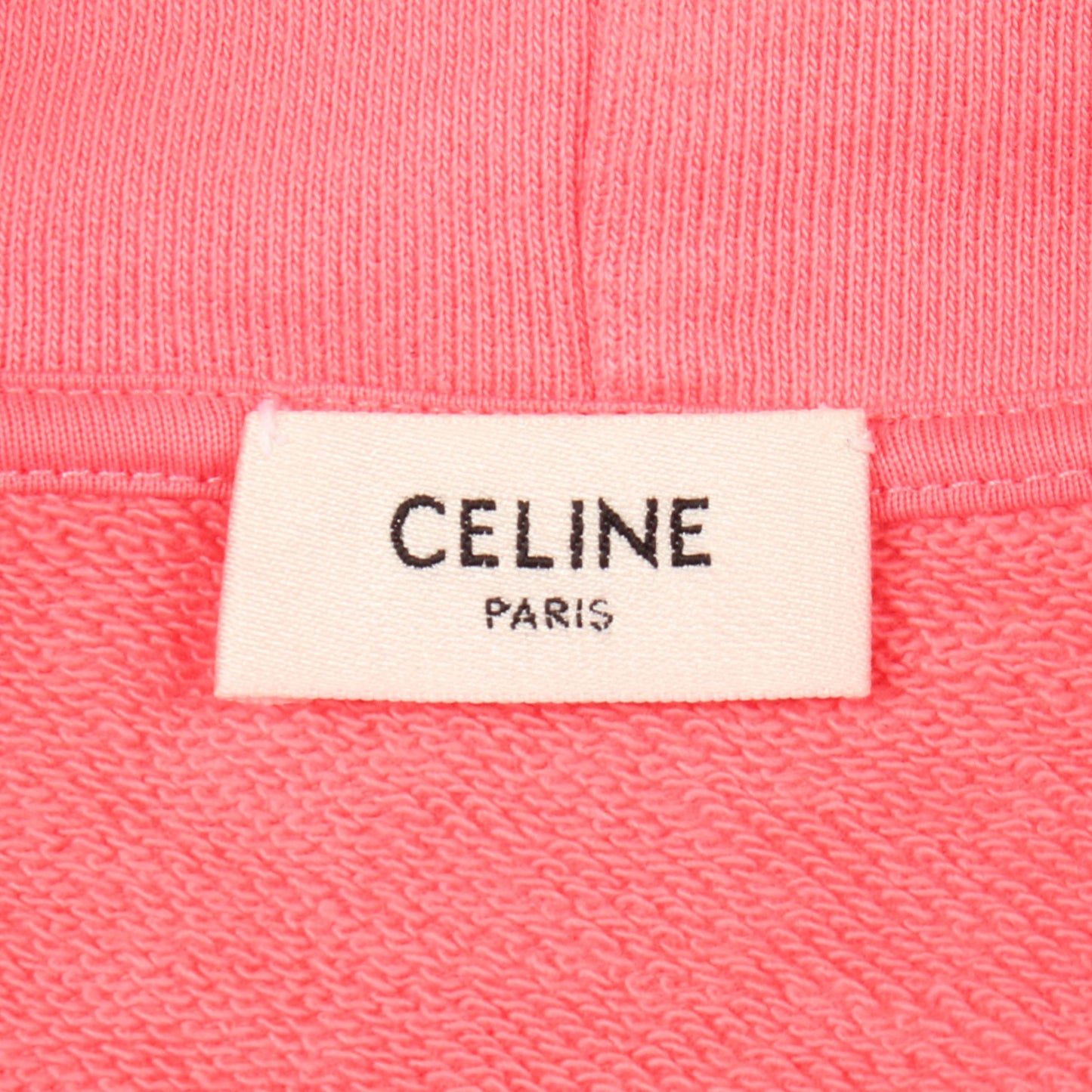 ロゴプリント プルオーバーパーカー コットン ピンク セリーヌ トップス CELINE