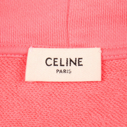 ロゴプリント プルオーバーパーカー コットン ピンク セリーヌ トップス CELINE