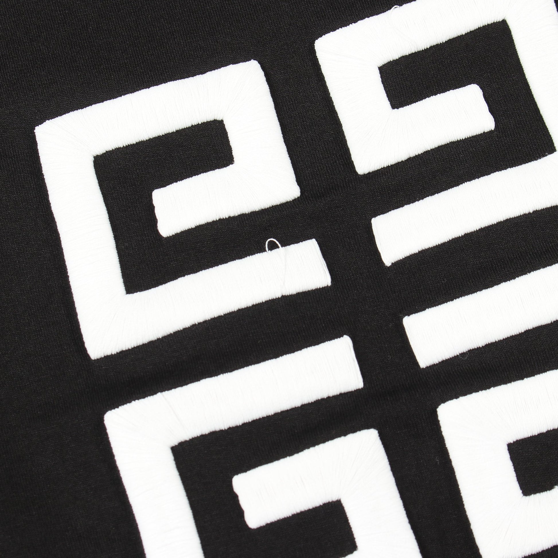 ロゴ刺繍 クルーネック 半袖Tシャツ コットン ブラック ジバンシィ トップス GIVENCHY