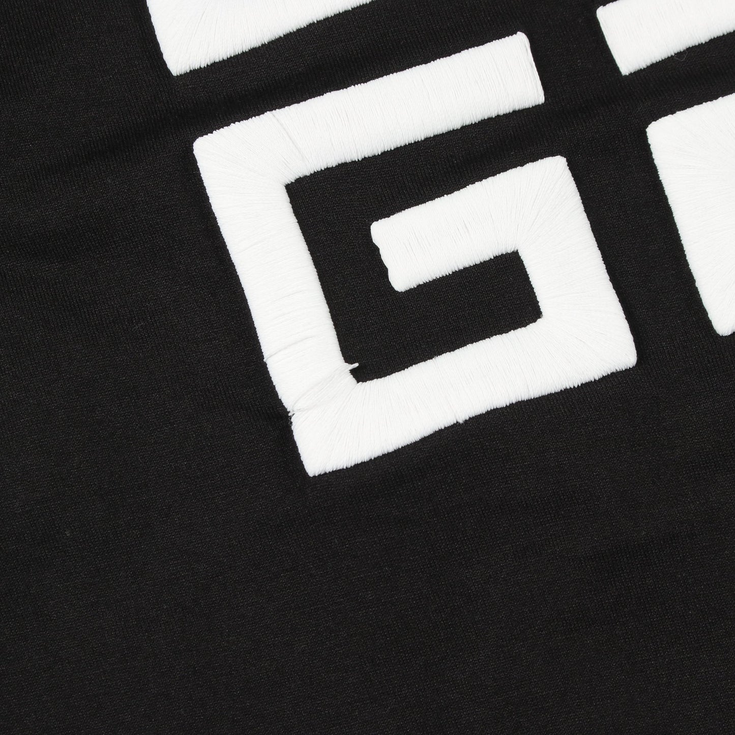 ロゴ刺繍 クルーネック 半袖Tシャツ コットン ブラック ジバンシィ トップス GIVENCHY