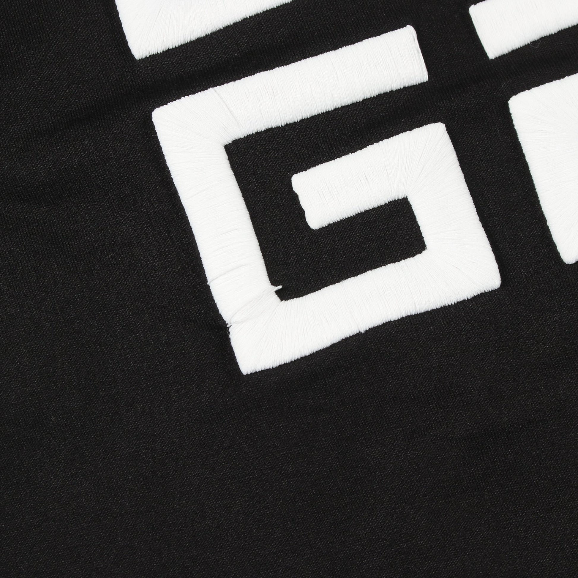 ロゴ刺繍 クルーネック 半袖Tシャツ コットン ブラック ジバンシィ トップス GIVENCHY