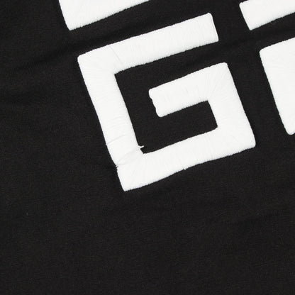 ロゴ刺繍 クルーネック 半袖Tシャツ コットン ブラック ジバンシィ トップス GIVENCHY