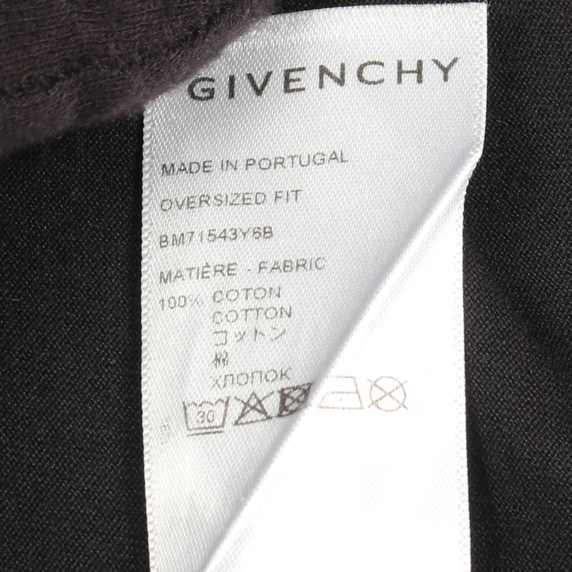 ロゴ刺繍 クルーネック 半袖Tシャツ コットン ブラック ジバンシィ トップス GIVENCHY