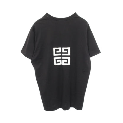 ロゴ刺繍 クルーネック 半袖Tシャツ コットン ブラック ジバンシィ トップス GIVENCHY