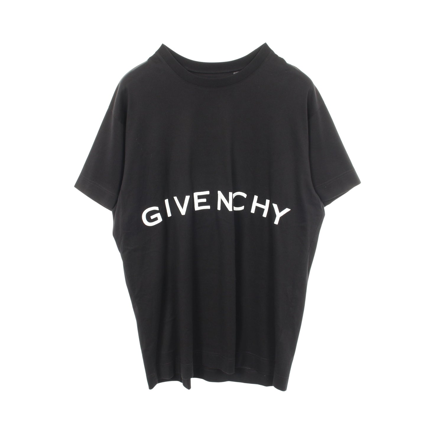 ロゴ刺繍 クルーネック 半袖Tシャツ コットン ブラック ジバンシィ トップス GIVENCHY