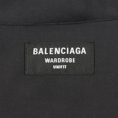 ロゴプリント 長袖 シャツ XXS ブラック バレンシアガ トップス BALENCIAGA