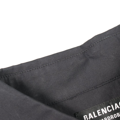 ロゴプリント 長袖 シャツ XXS ブラック バレンシアガ トップス BALENCIAGA