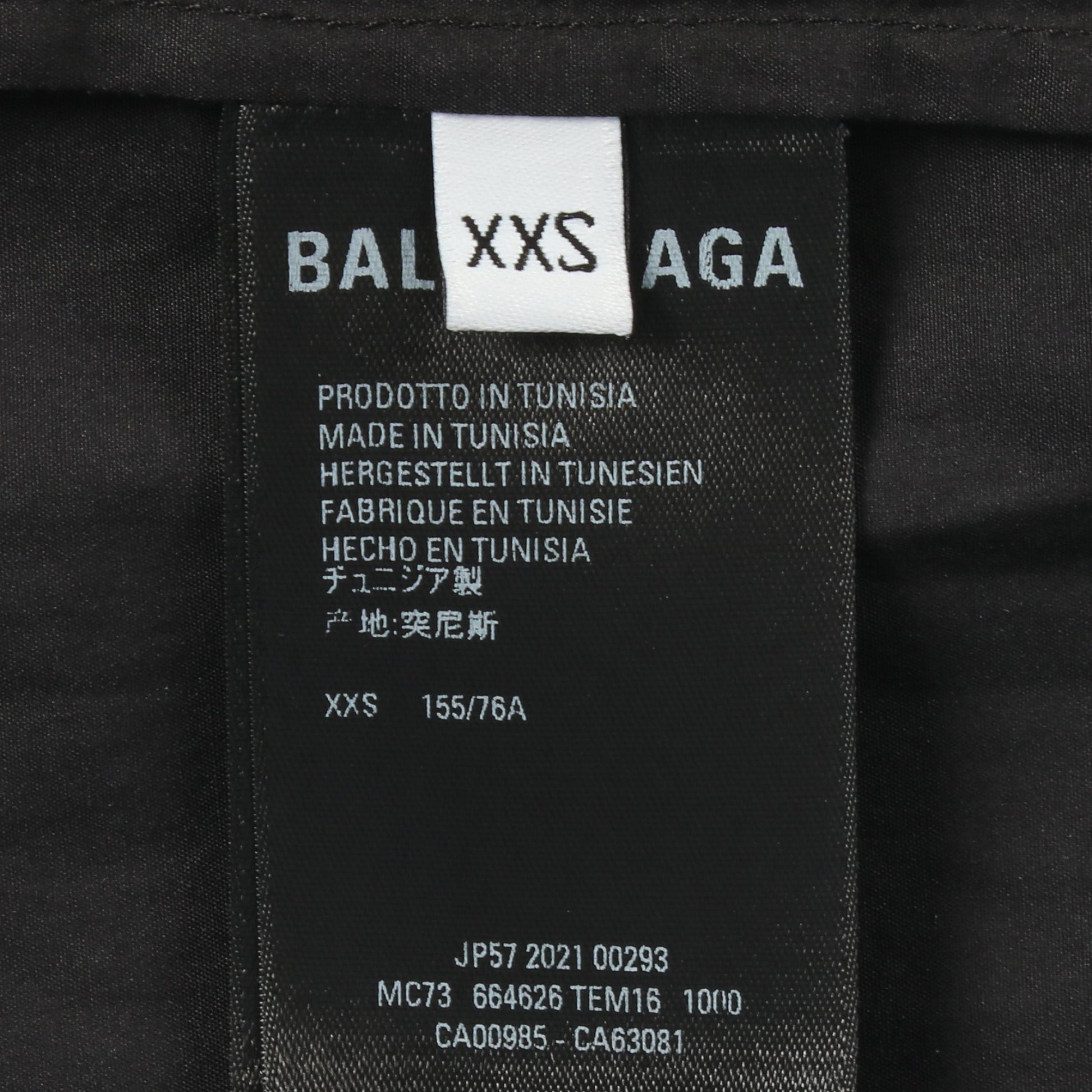 ロゴプリント 長袖 シャツ XXS ブラック バレンシアガ トップス BALENCIAGA