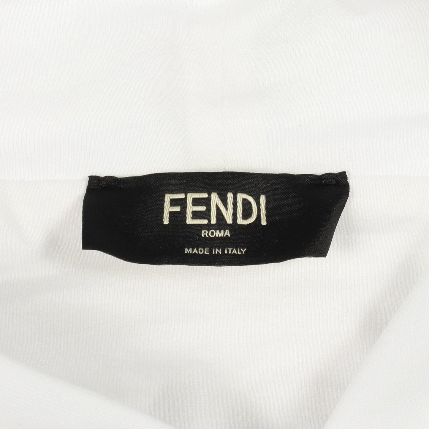ズッカ プルオーバーパーカー コットン ホワイト ブラウン ブラック フェンディ トップス FENDI